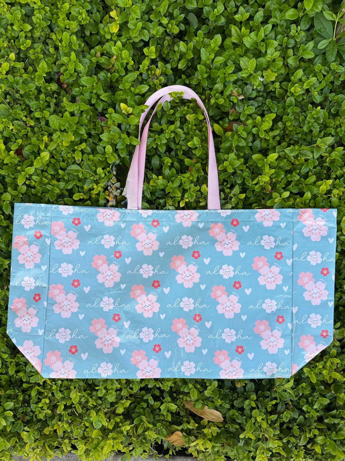 EDEN OVERSIZED CRINKLE BAG ALOHA SAKURA BLUE