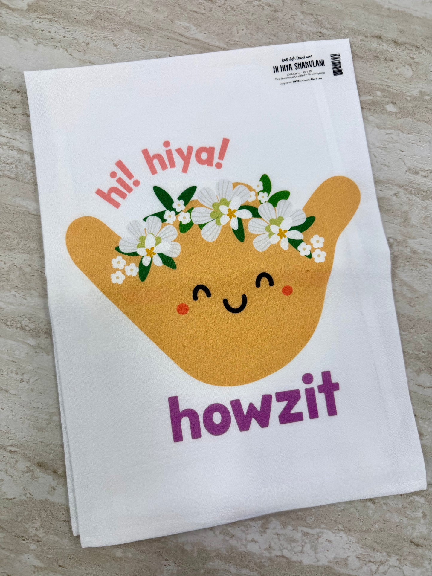 EDEN DISH TOWEL HI HIYA HOWZIT SHAKULANI