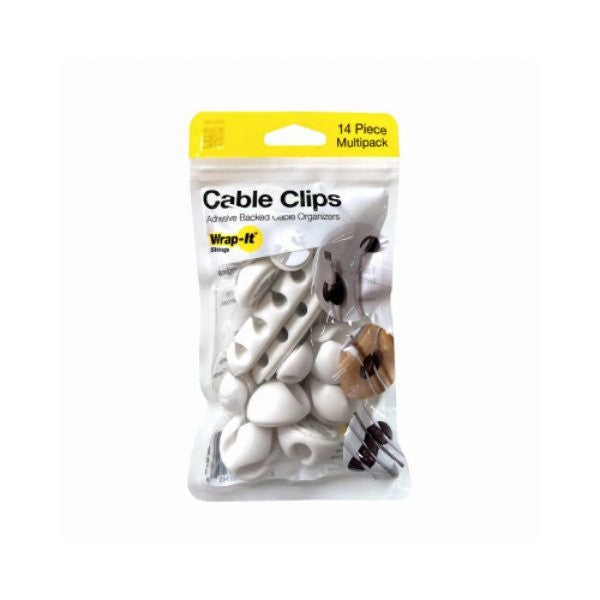 CABLE CLIPS ASSTD 14PK