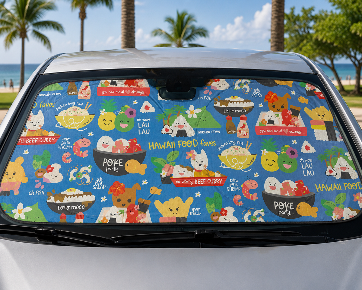 EDEN SUNSHADE HAWAII FOOD FAVES BLUE