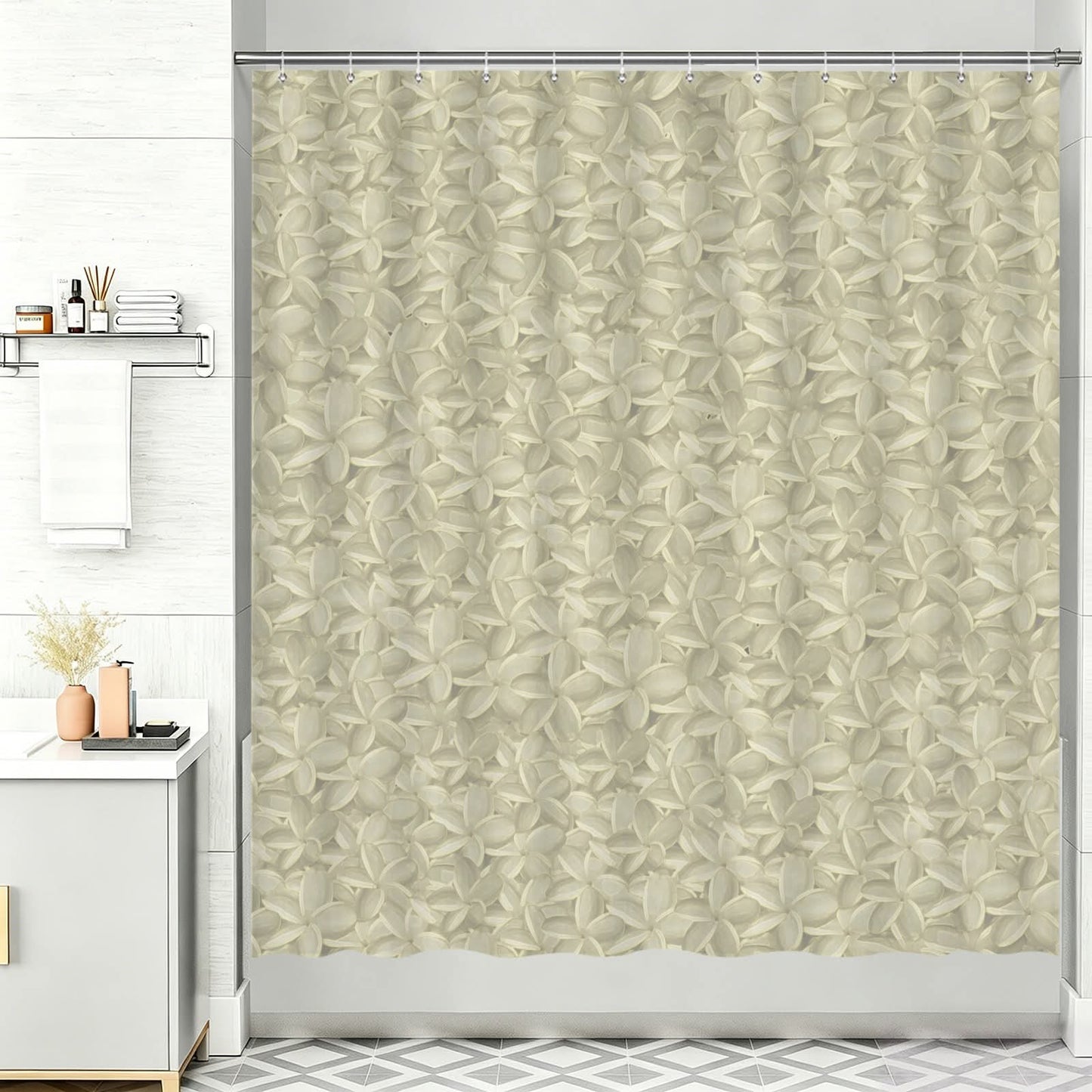 ROBERT JAMES SHOWER CURTAIN PUA MELIA SAND