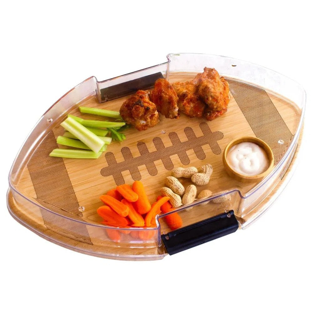 BAMBOO FOOTBALL CHARCUTERIE BOARD