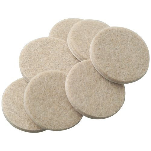 FELT PADS 1-1/2 RND ADH OAT 8PK