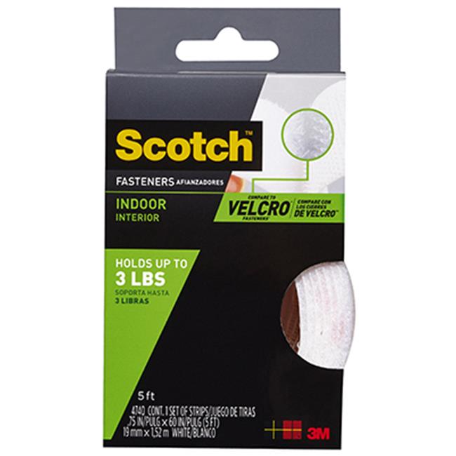 SCOTCH FASTENERS 3/4"x5' ID WHT