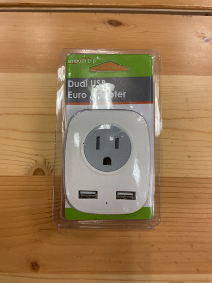 DUAL USB EURO ADAPTER