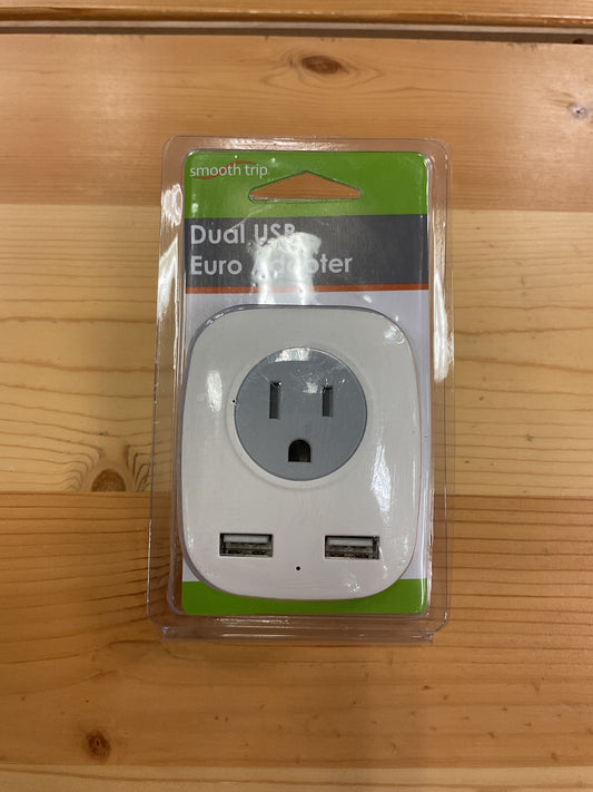 DUAL USB EURO ADAPTER