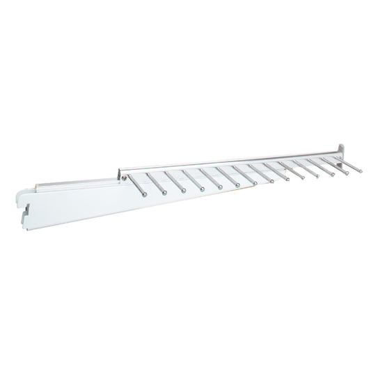 SLIDING TIE & BELT RACK WHITE