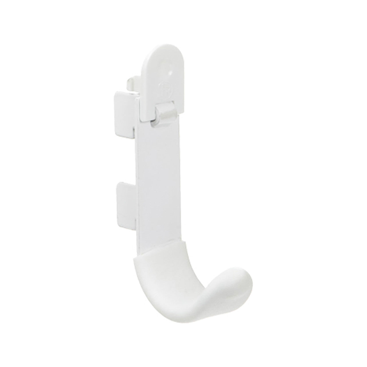 SINGLE HOOK WITH LOCK WHITE