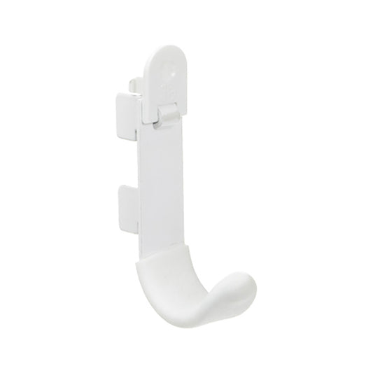 SINGLE HOOK WITH LOCK WHITE
