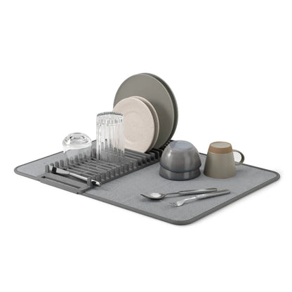 UDRY DISHRACK W/MAT CHARCOAL