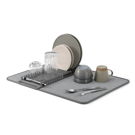 UDRY DISHRACK W/MAT CHARCOAL
