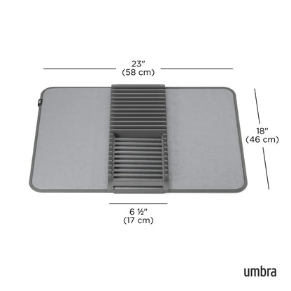 UDRY DISHRACK W/MAT CHARCOAL