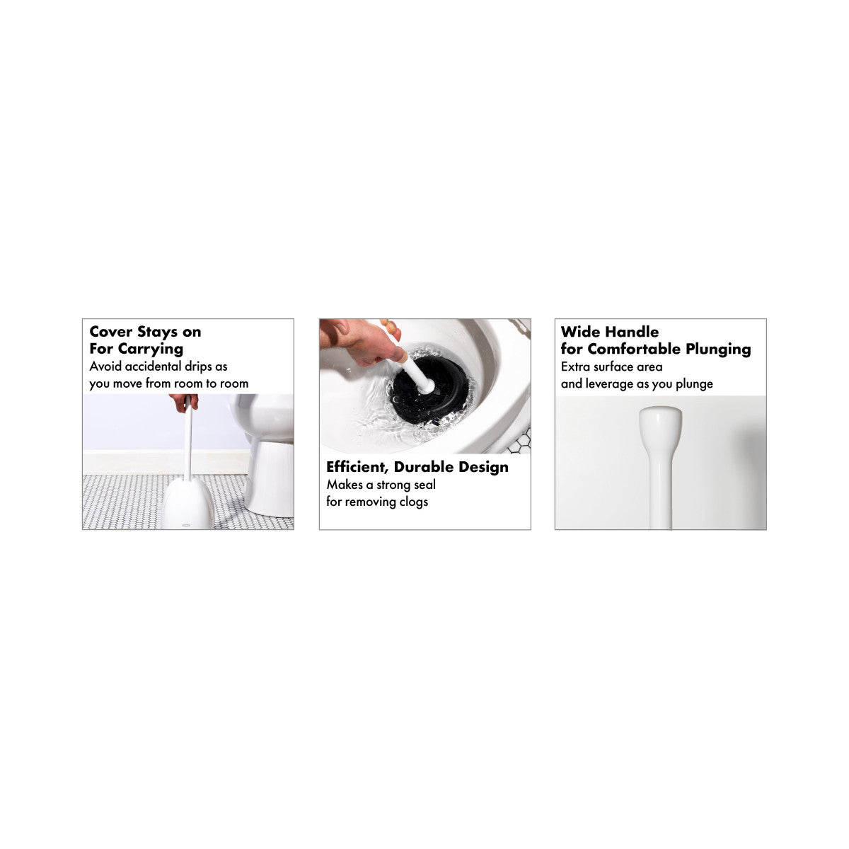 OXO TOILET PLUNGER W/COVER