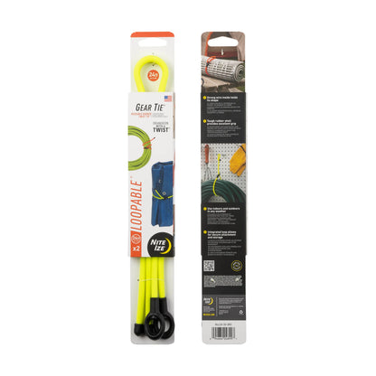 GEARTIE LOOPABLE 24" 2PK NEON YELLOW