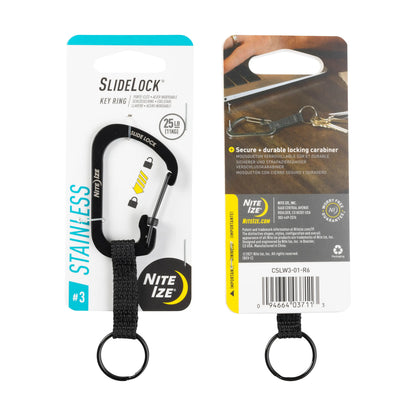SLIDELOCK KEY RING - BLACK