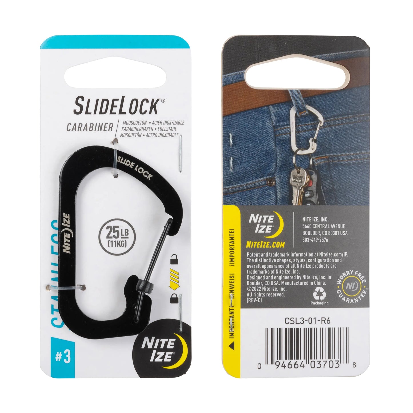 SLIDELOCK CARABINER #3 BLACK