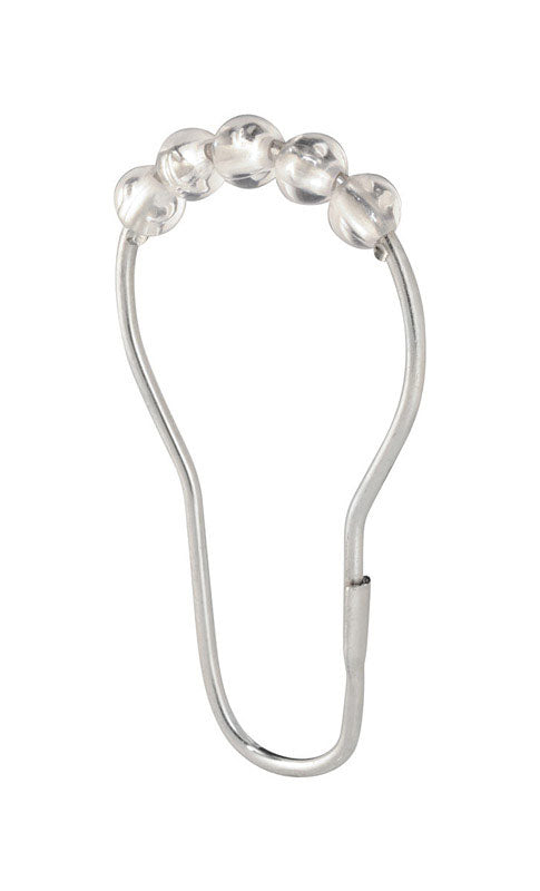 SHOWER CURTAIN 'C' HOOK 12PK CLR