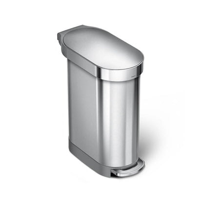 45L SLIM STEPCAN BRUSHED SS