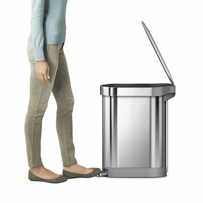 45L SLIM STEPCAN BRUSHED SS