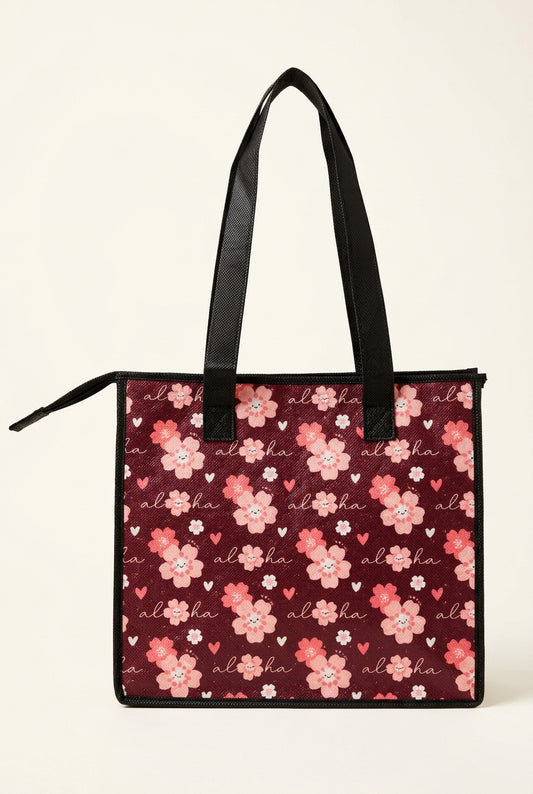EDEN INSULATED BAG MEDIUM ALOHA SAKURA WINE