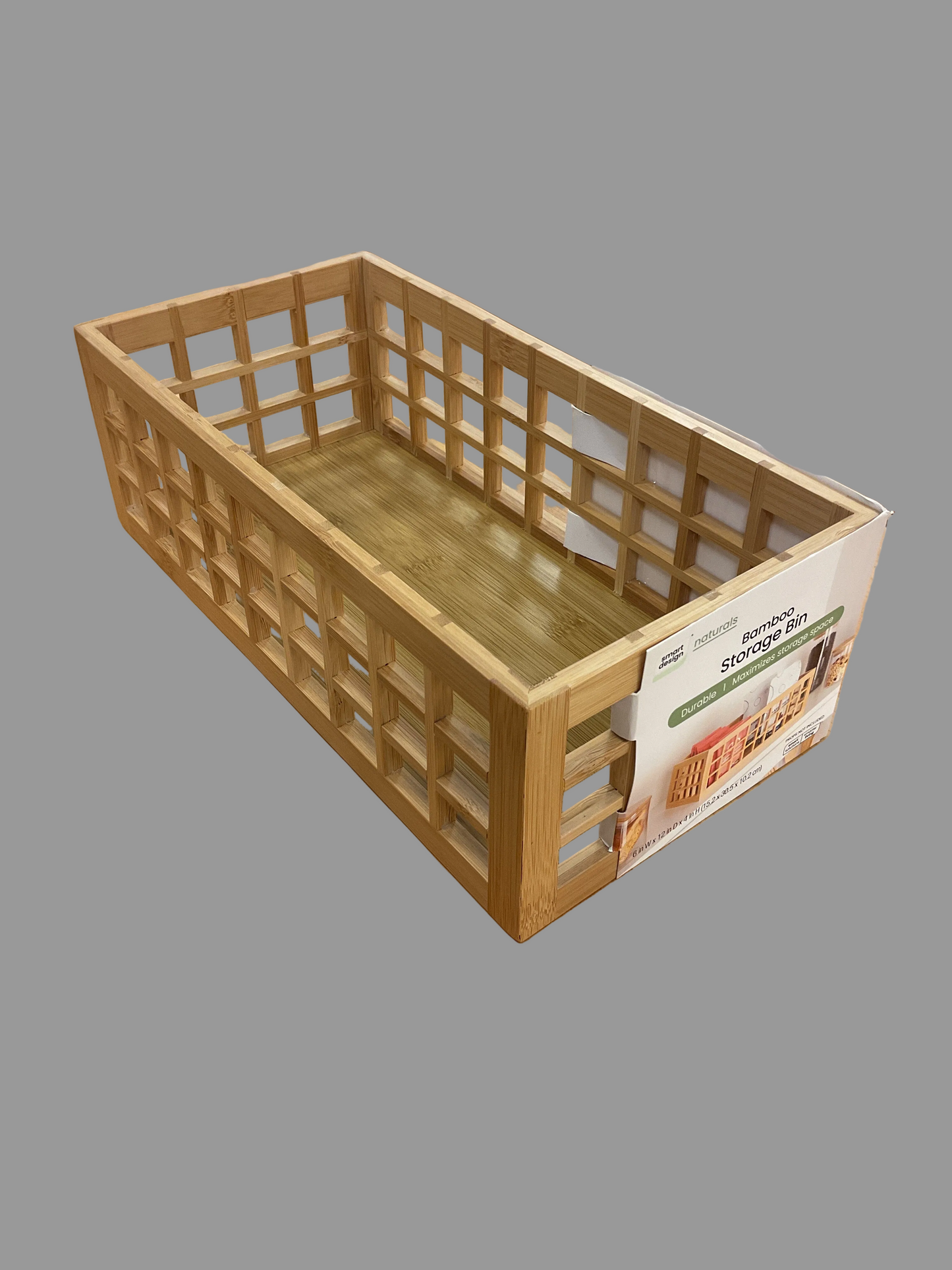 BAMBOO STORAGE GRID BIN