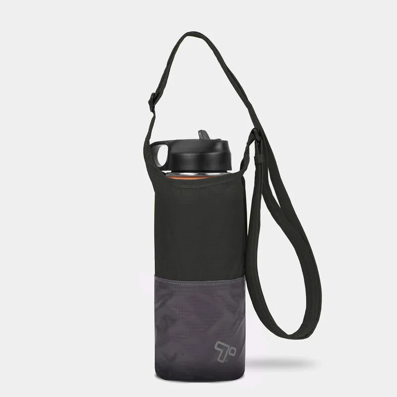 PACKABLE WATER BOTTLE TOTE BLACK