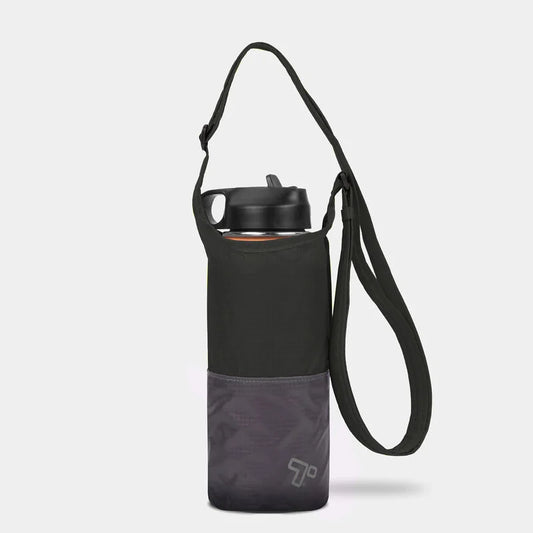 PACKABLE WATER BOTTLE TOTE BLACK