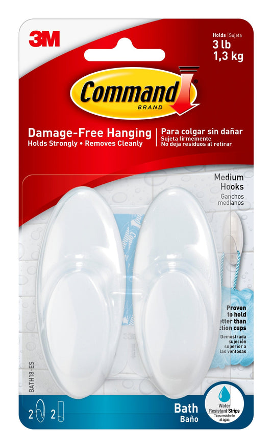 COMMAND MEDIUM FROSTED HOOK 2PK