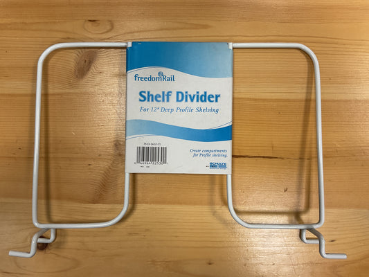 12" VENTILATED SHELF DIVIDER WHT