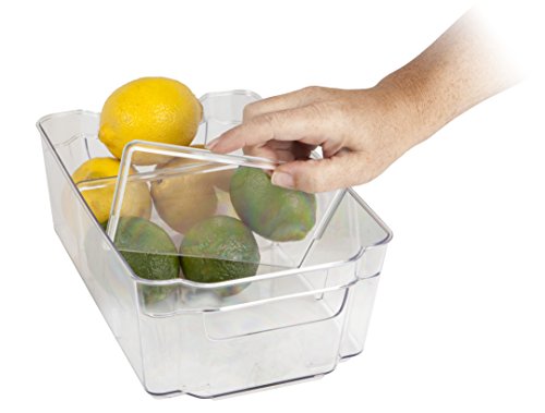 FRIDGE BIN W/DIVIDERS 3.75X7X10.75