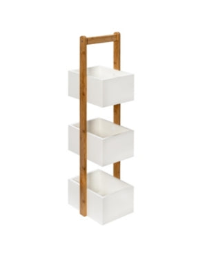 3-TIER STORAGE CADDY BAMBOO/WHT
