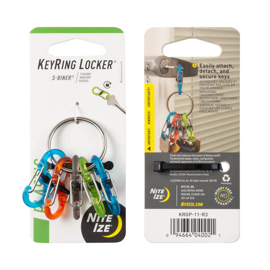 KEYRING LOCKER S-BINER PLASTIC