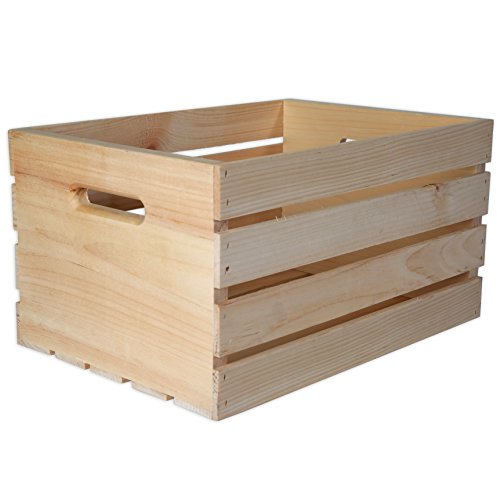 WOOD STORAGE CRATE LRG
