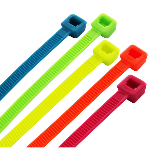 CABLE TIES 8" ASSTD 100PK