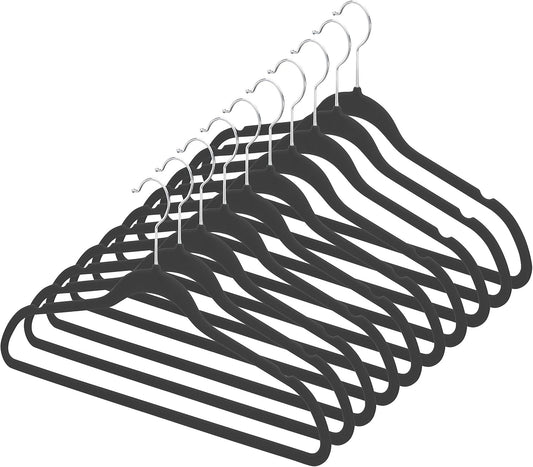 SPACEMAKER SUIT HANGERS BLK 10CT