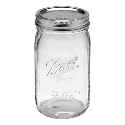 32oz WIDE MOUTH MASON JAR
