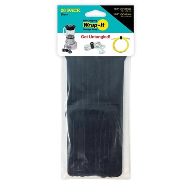 CABLE TIES ASSORTED 20 PACK (5", 8") BLACK