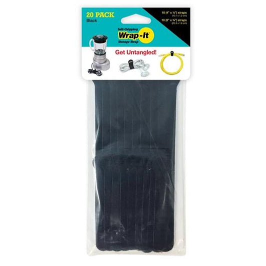 CABLE TIES ASSORTED 20 PACK (5", 8") BLACK