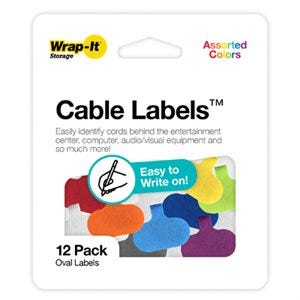 WRAP-IT CABLE LABELS 12PK