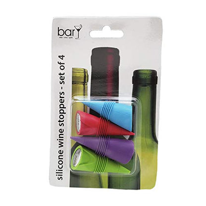 WINE STOPPER 4PK SILICONE