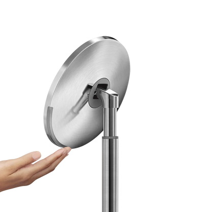 SENSOR MIRROR ROUND 5X BRUSHED