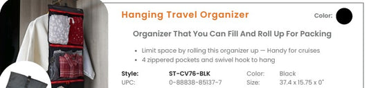 HANGING TRAVEL ORGANIZER