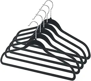 FLOCKED HANGER 5PK BLK