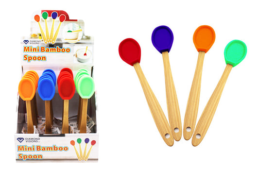 MINI SILICONE BAMBOO SPOON