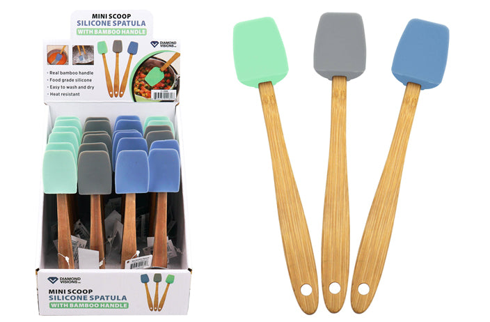 MINI SILICONE BAMBOO SPATULA