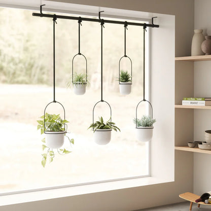 TRIFLORA HANGING PLANTER/5 WH/BK