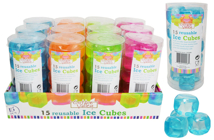 REUSEABLE ICE CUBES 15PK