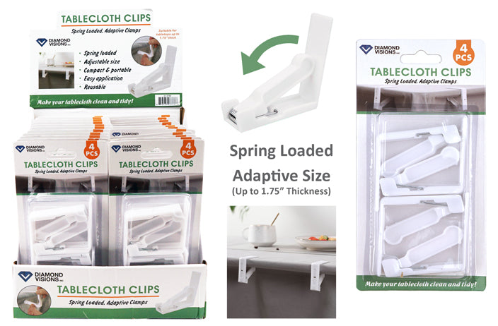 TABLECLOTH CLAMPS 4PK PLASTIC