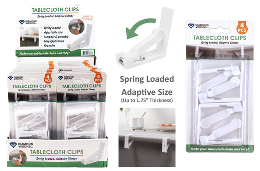 TABLECLOTH CLAMPS 4PK PLASTIC