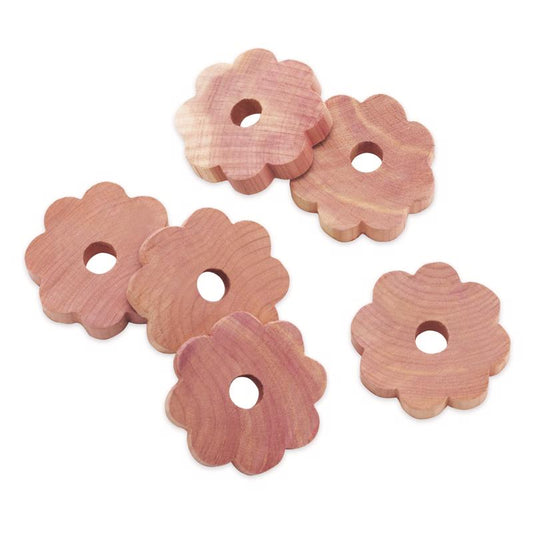 CEDAR FLOWER HANGER RINGS 18PK